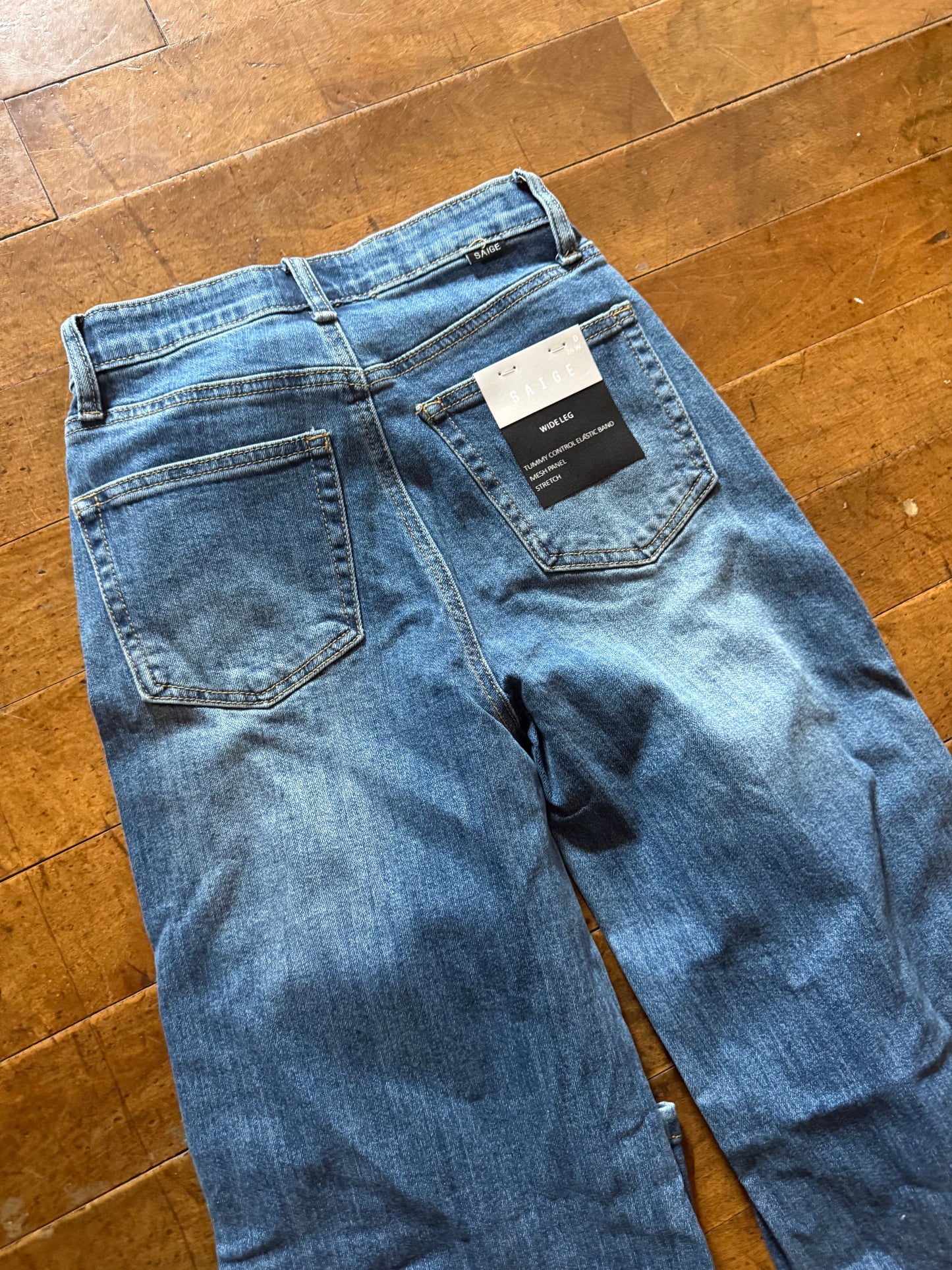 High Rise Wide Leg Snap Button