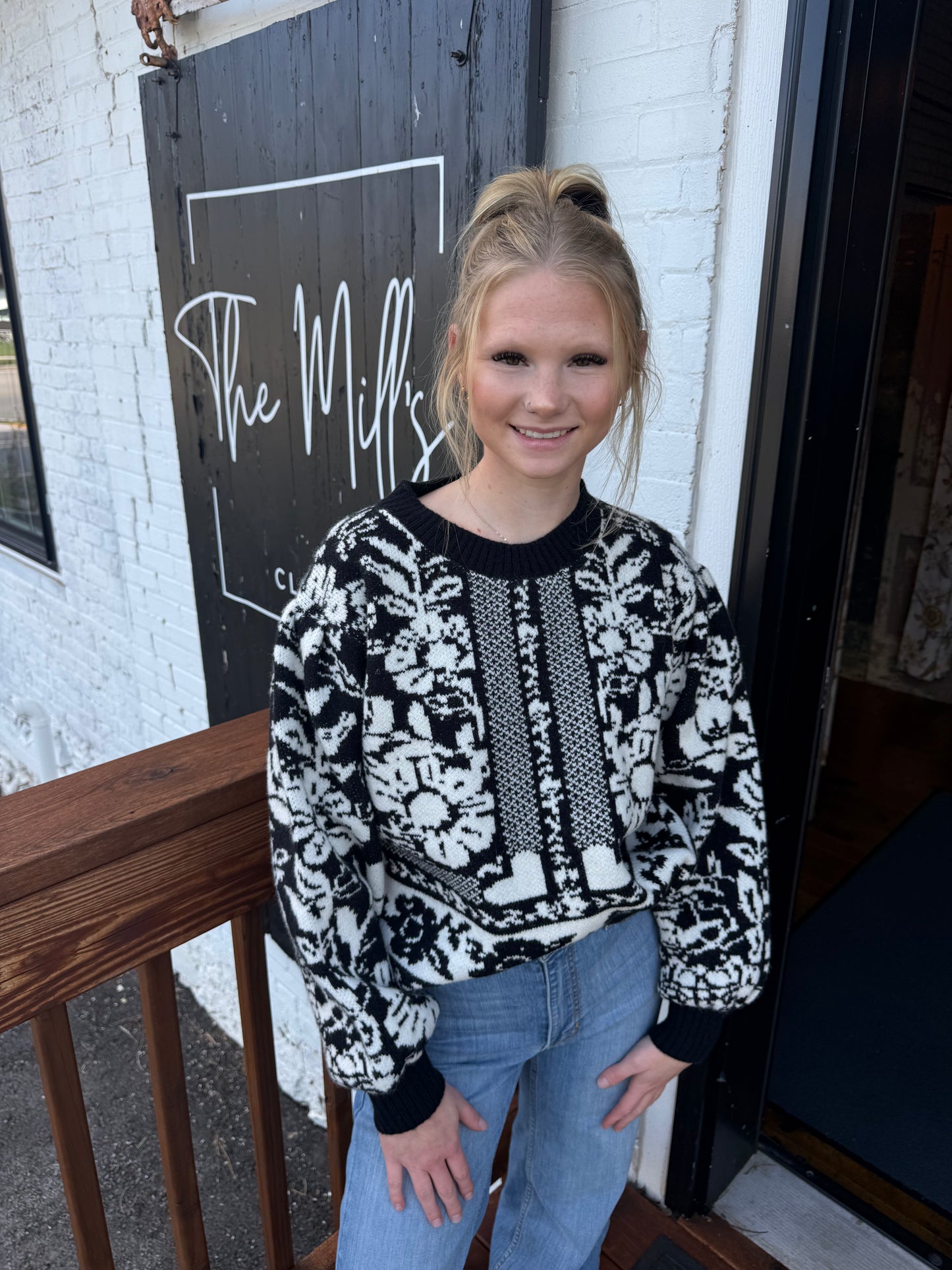 Moira Rose Balloon Sleeve Sweater