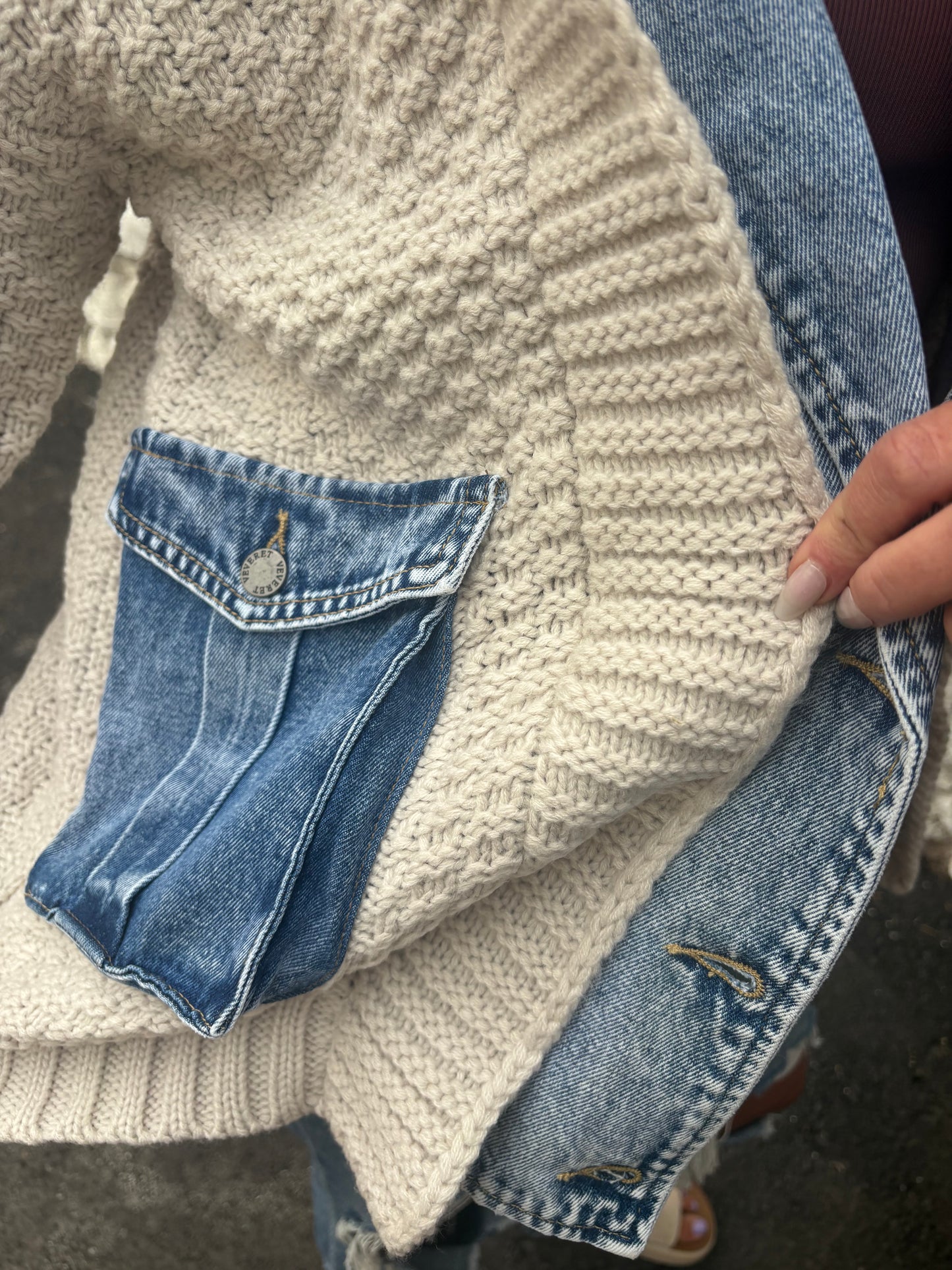 Mixed Media Cardigan