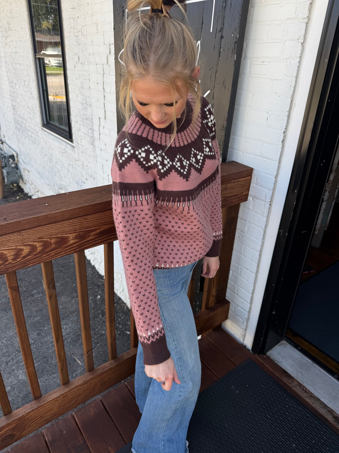 Soft Rose and Brown sweater