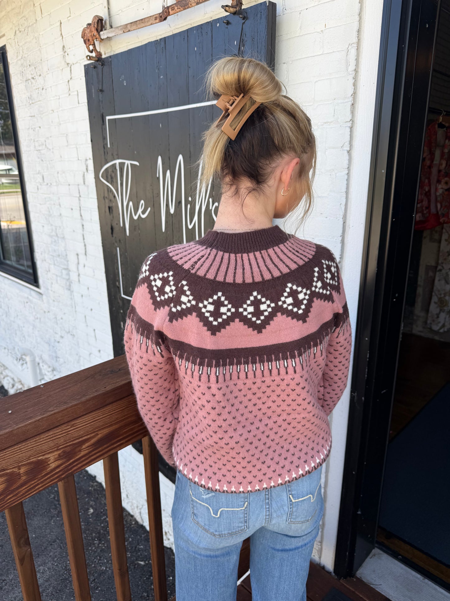 Soft Rose and Brown sweater